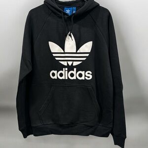 Adidas Black and White Men's Hoodie